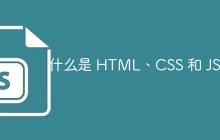 什么是 HTML、CSS 和 JS？