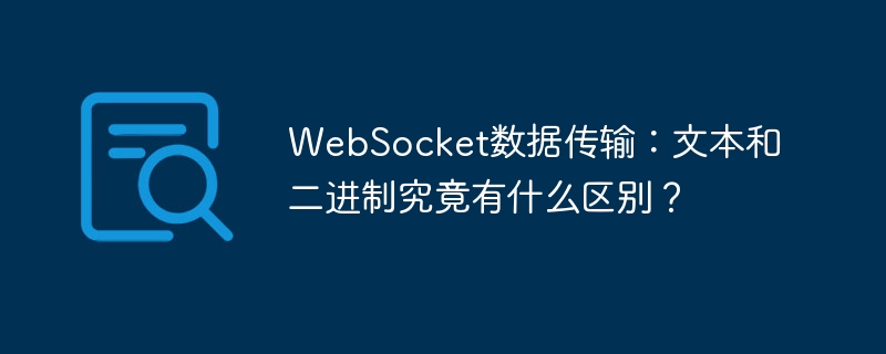websocket数据传输：文本和二进制究竟有什么区别？