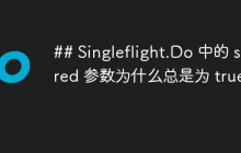 ## Singleflight.Do 中的 shared 参数为什么总是为 true？