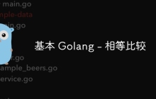 基本 Golang - 相等比较