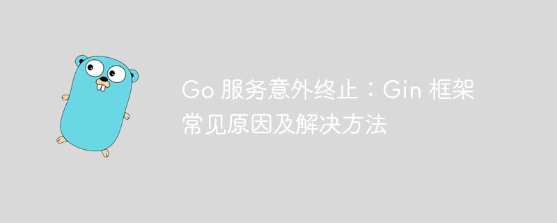 go 服务意外终止：gin 框架常见原因及解决方法