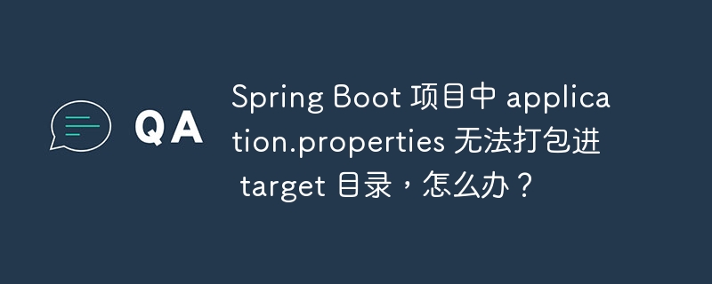 spring boot 项目中 application.properties 无法打包进 target 目录，怎么办？