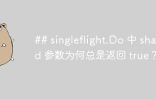 ## singleflight.Do 中 shared 参数为何总是返回 true？