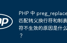 PHP 中 preg_replace 匹配转义换行符和制表符不生效的原因是什么?