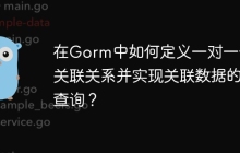 在Gorm中如何定义一对一个关联关系并实现关联数据的查询？