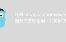 连接 nhooyr.id/websocket 报第三方库错误，如何解决？