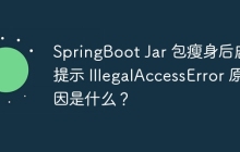 SpringBoot Jar 包瘦身后启动提示 IllegalAccessError 原因是什么？