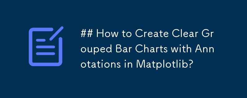 如何在 Matplotlib 中建立帶有註釋的清晰分組長條圖？