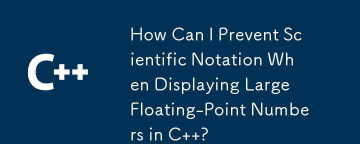 How Can I Prevent Scientific Notation When Displaying Large Floating-Point Numbers in C  ?