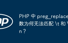 PHP 中 preg_replace 函数为何无法匹配 \\t 和 \\n?