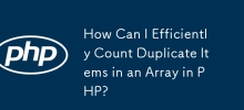 Comment puis-je compter efficacement les éléments en double dans un tableau en PHP ?