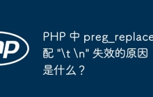 PHP 中 preg_replace 匹配 \"\\t \\n\" 失效的原因是什么?