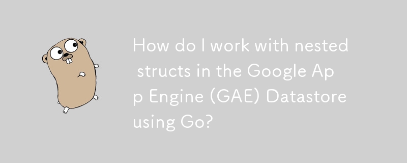 如何使用 Go 處理 Google App Engine (GAE) 資料儲存區中的巢狀結構？