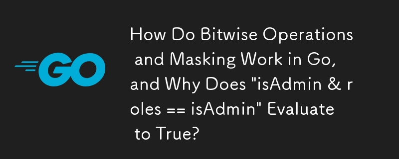 Go 中按位运算和屏蔽是如何工作的，为什么“isAdmin & Roles == isAdmin”的计算结果为 True？