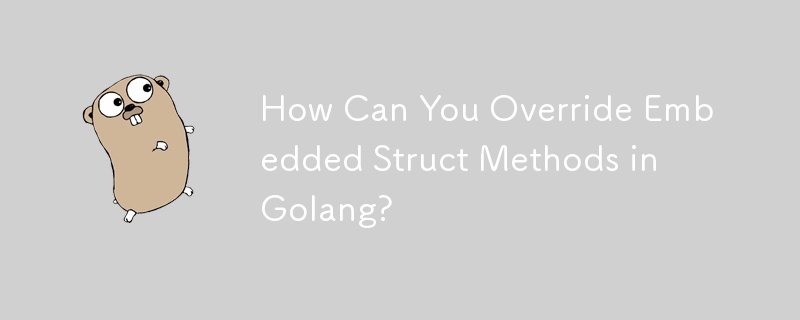 如何重写 Golang 中的嵌入式结构体方法？