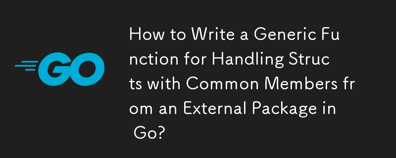 如何编写通用函数来处理 Go 中外部包中具有公共成员的结构？