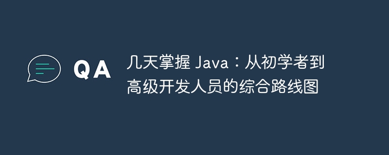 几天掌握 Java:从初学者到高级开发人员的综合路线图