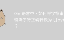 Go 语言中，如何将字符串的特殊字符正确转换为 []byte？