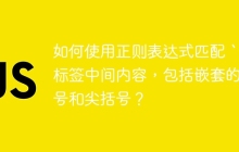 如何使用正则表达式匹配 `` 标签中间内容,包括嵌套的引号和尖括号?