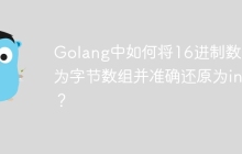 Golang中如何将16进制数转换为字节数组并准确还原为int？