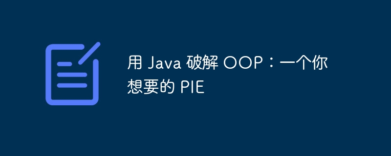 用 Java 破解 OOP：一个你想要的 PIE-小浪资源网