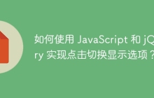 如何使用 JavaScript 和 jQuery 實(shí)現(xiàn)點(diǎn)擊切換顯示選項(xiàng)？