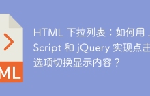 HTML 下拉列表：如何用 JavaScript 和 jQuery 實(shí)現(xiàn)點(diǎn)擊選項(xiàng)切換顯示內(nèi)容？