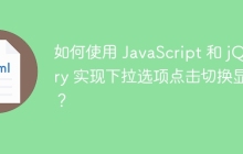 如何使用 JavaScript 和 jQuery 實(shí)現(xiàn)下拉選項(xiàng)點(diǎn)擊切換顯示？