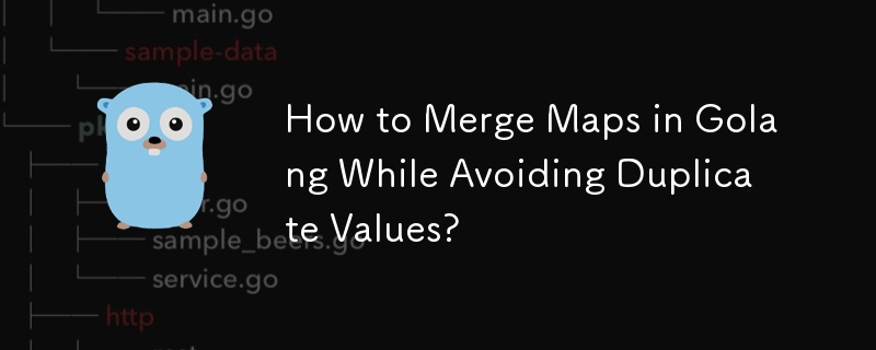 Bagaimana untuk Menggabungkan Peta di Golang Sambil Mengelakkan Nilai Pendua?