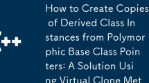 How to Create Copies of Derived Class Instances from Polymorphic Base Class Pointers: A Solution Using Virtual Clone Methods and CRTP