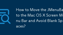 How to Move the JMenuBar to the Mac OS X Screen Menu Bar and Avoid Blank Spaces?