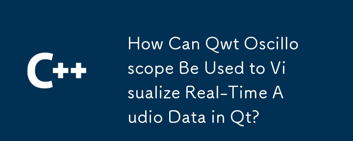 How Can Qwt Oscilloscope Be Used to Visualize Real-Time Audio Data in Qt?