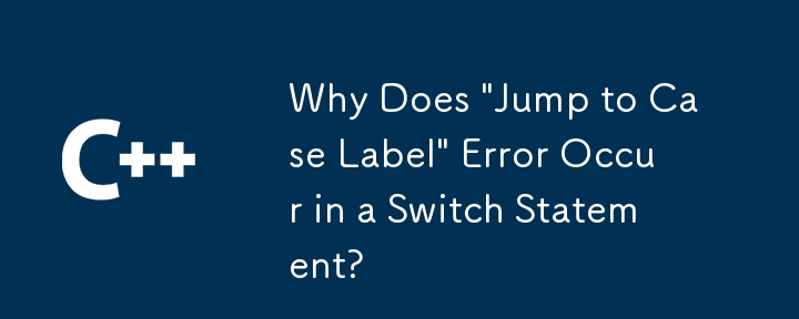 為什麼switch語句會出現「Jump to Case Label」錯誤？