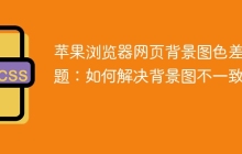 蘋果瀏覽器網(wǎng)頁背景圖色差問題：如何解決背景圖不一致？