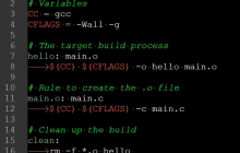 制表符与空格 — C 中的 Makefile