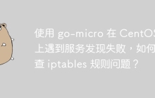 使用 go-micro 在 CentOS 7 上遇到服务发现失败，如何排查 iptables 规则问题？