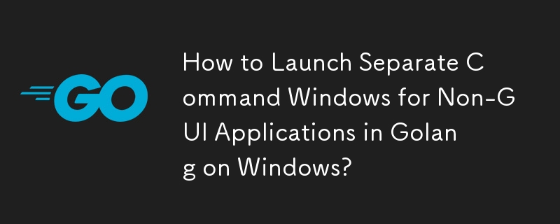 如何在 Windows 上的 Golang 中为非 GUI 应用程序启动单独的命令窗口？