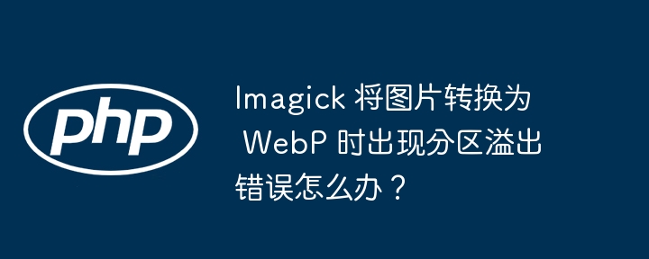 Imagick 将图片转换为 WebP 时出现分区溢出错误怎么办？-小浪资源网