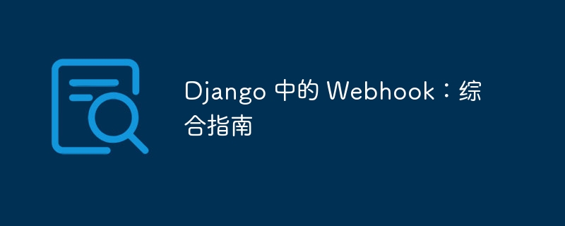 Django 中的 Webhook：综合指南-小浪资源网