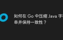 如何在 Go 中压缩 Java 字符串并保持一致性？