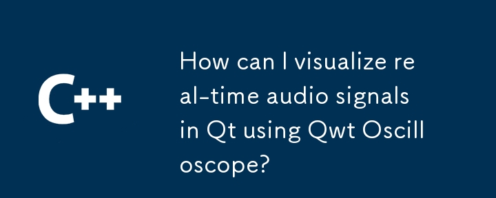 How can I visualize real-time audio signals in Qt using Qwt Oscilloscope?