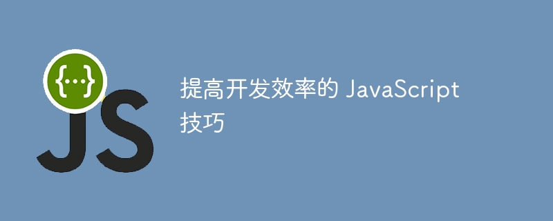 提高开发效率的 JavaScript 技巧-小浪资源网