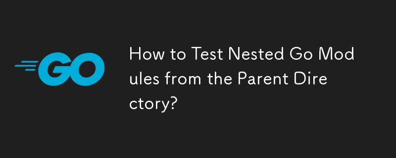 How to Test Nested Go Modules from the Parent Directory?