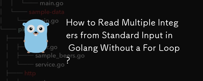 如何在沒有 For 迴圈的情況下從 Golang 中的標準輸入讀取多個整數？