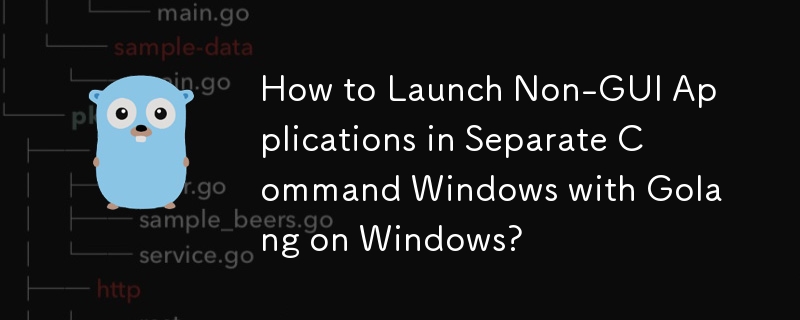 如何在 Windows 上使用 Golang 在單獨的命令視窗中啟動非 GUI 應用程式？