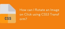 如何使用 CSS3 變換在點擊時旋轉圖像？