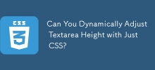 只用 CSS 就能動態調整 Textarea 高度嗎？