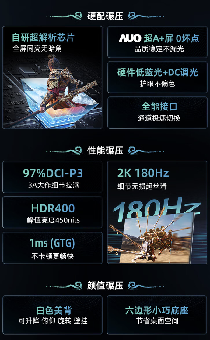 海信推出“27G5K Pro”27 英寸显示器：2K 180Hz，1099 元