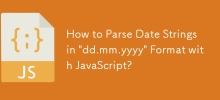 如何使用 JavaScript 解析'dd.mm.yyyy”格式的日期字串？