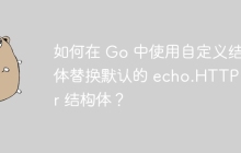如何在 Go 中使用自定义结构体替换默认的 echo.HTTPError 结构体？